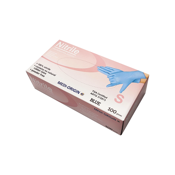 Disposable Nitrile Powder Free Gloves, Blue, Carton of 1000