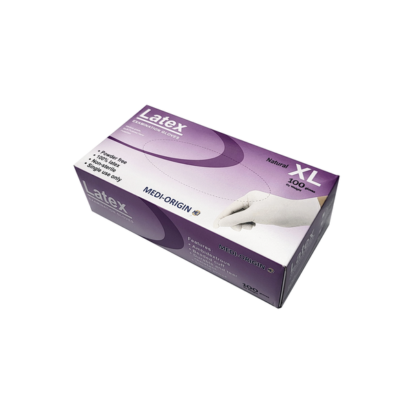 Disposable Latex Powder Free Gloves, Carton of 1000