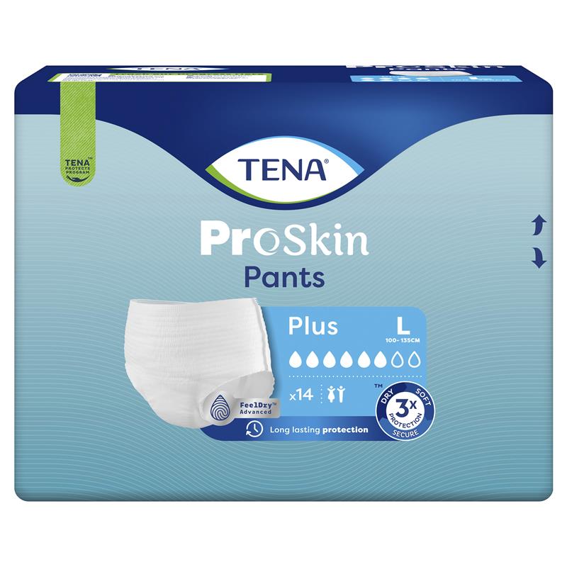 TENA Pants Proskin Plus Large 14 Pack