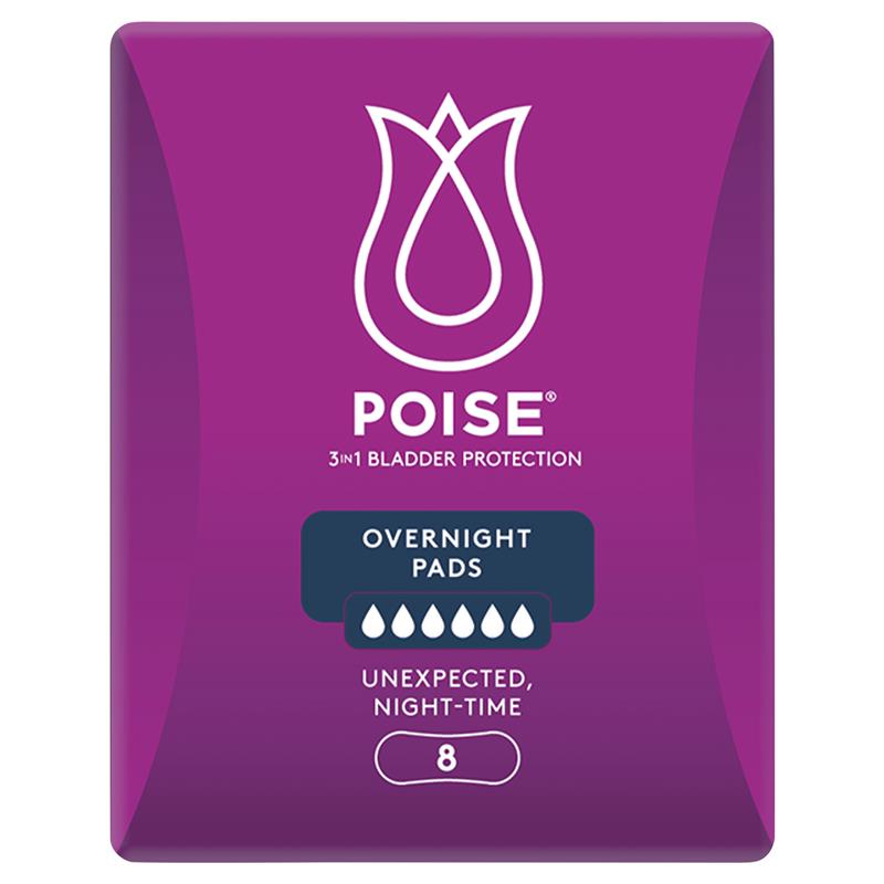 Poise Pads Overnight 8 Pack