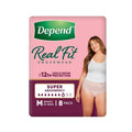 Depend Women Real Fit Underwear Super Medium 8 Pack