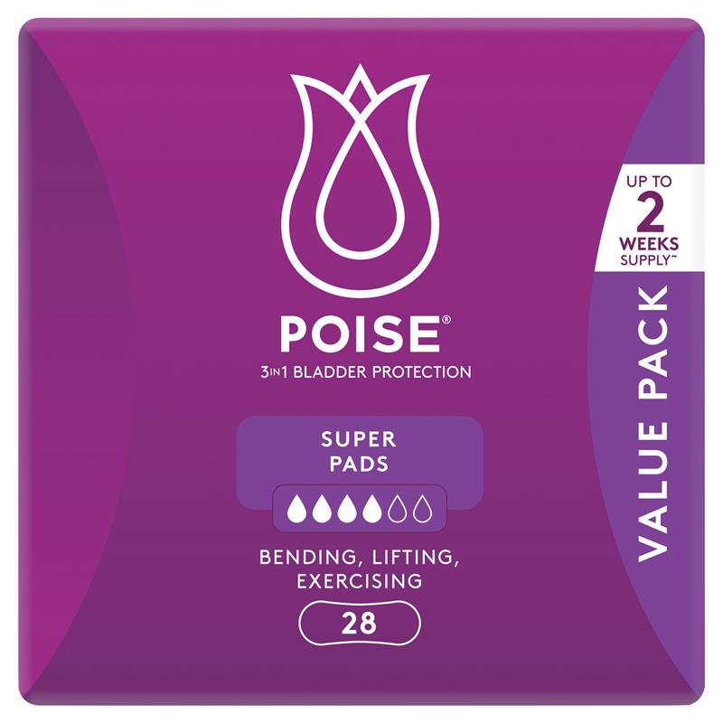 Poise Pads Super 28 Bulk Pack