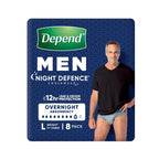 Depend Underwear Real Fit Night Defence Male Large 8 Pack