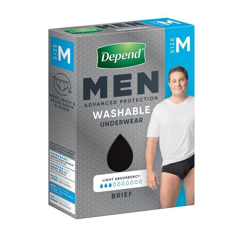 Depend Men Washable Incontinence Underwear Medium