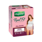 Depend Women Real Fit Underwear Super Large 8 Pack