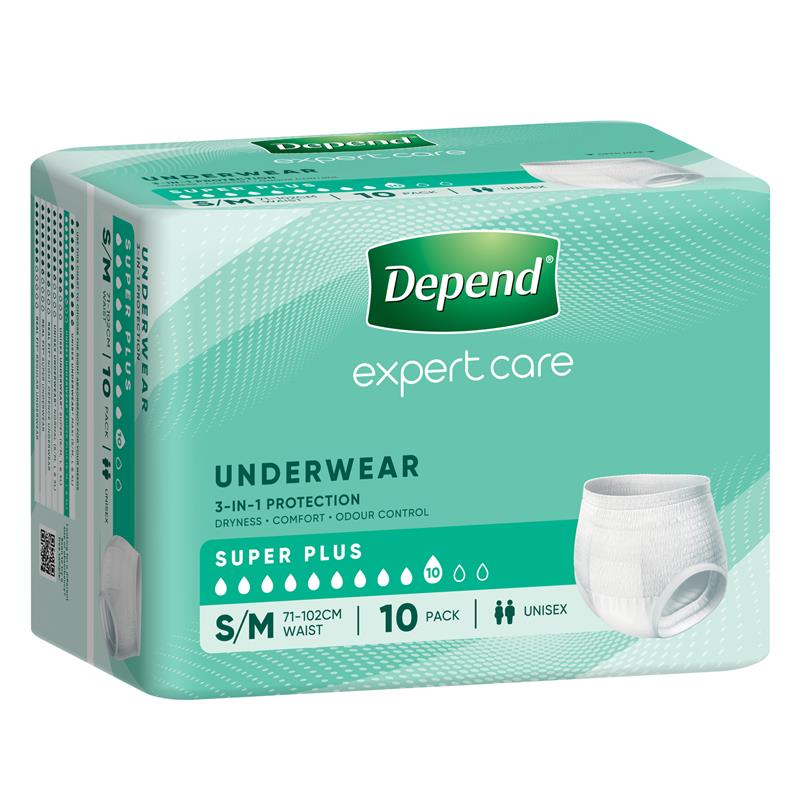 Depend Unisex Underwear Super Plus Large 9 Pack