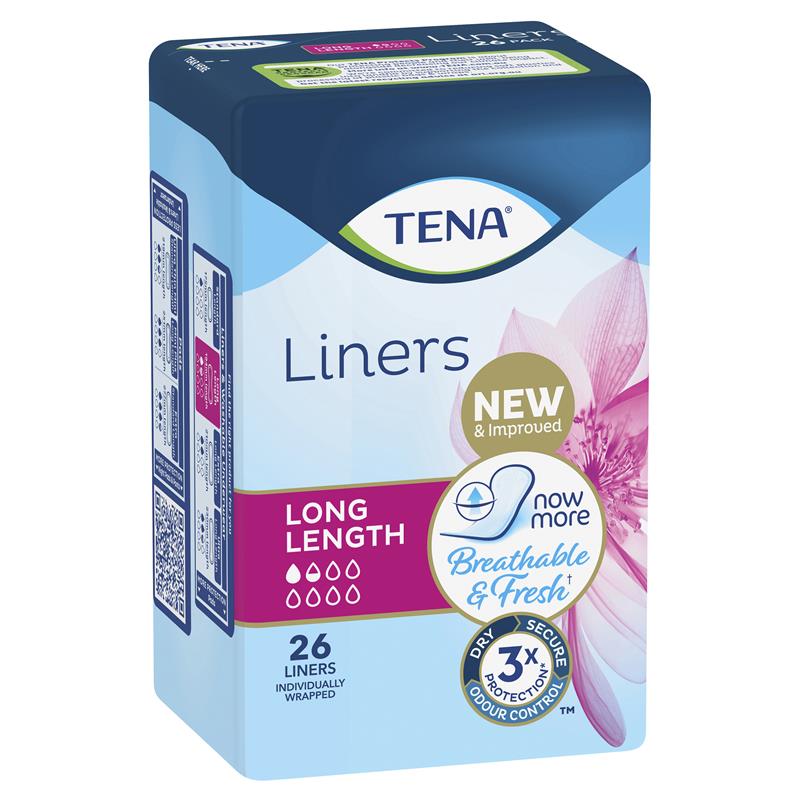 TENA Liners Long 26 Pack
