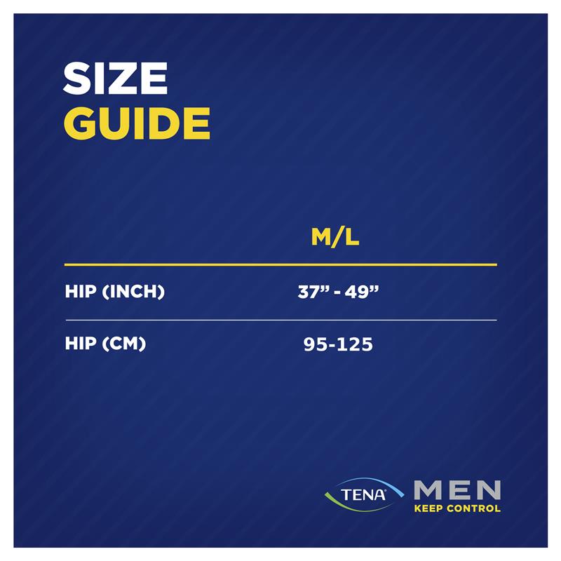 TENA Men Level 4 Pants Medium/Large 8 Pack