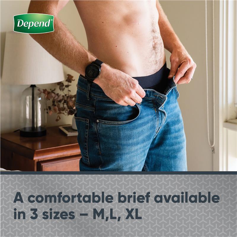Depend Men Washable Incontinence Underwear Medium