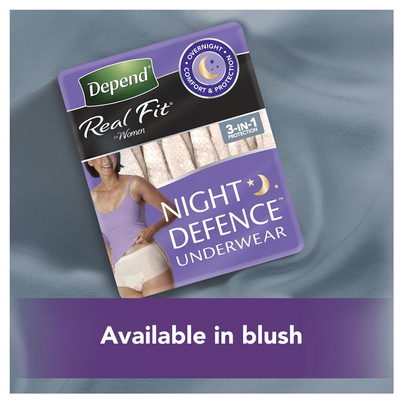 Depend Underwear Realfit Night Defence Female Large 8 Pack
