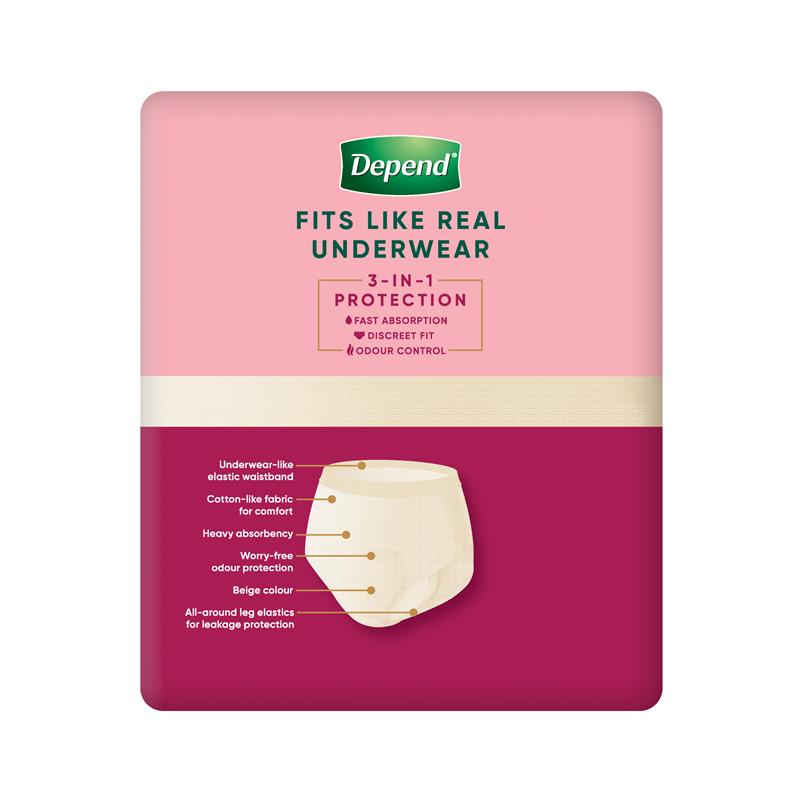 Depend Real Fit Underwear Female Extra Large 8 Pack