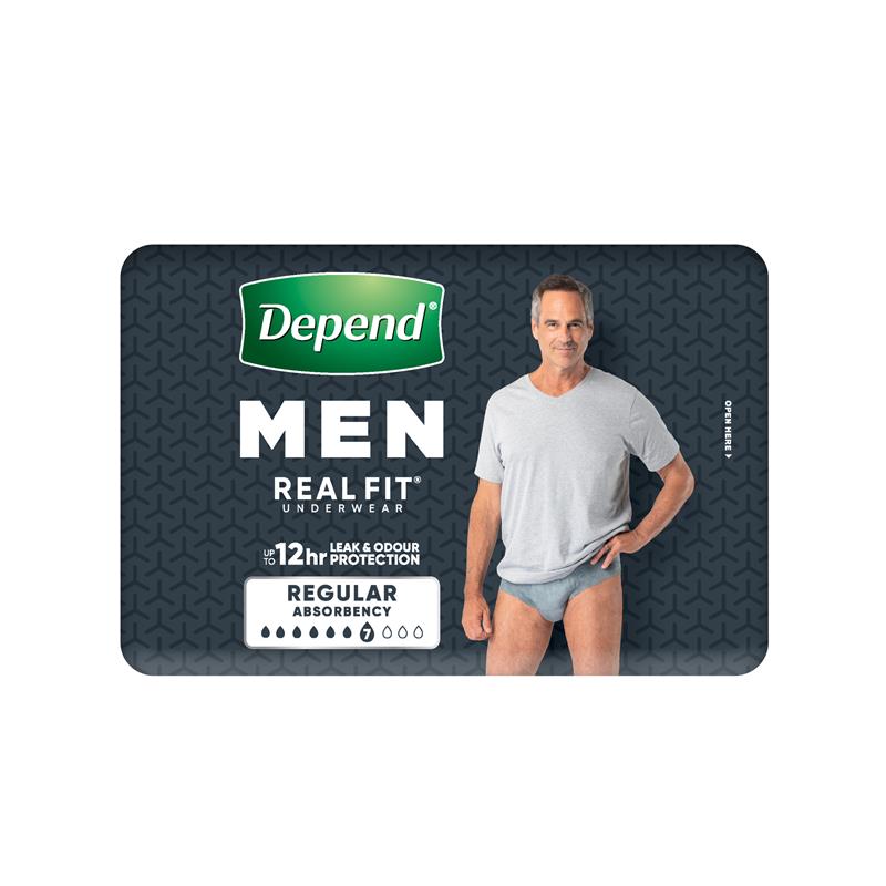 Depend Men Real Fit Underwear Large 8 Pack