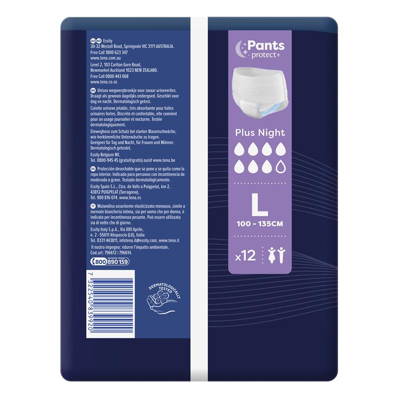 TENA Pant Night Large 12 Pack
