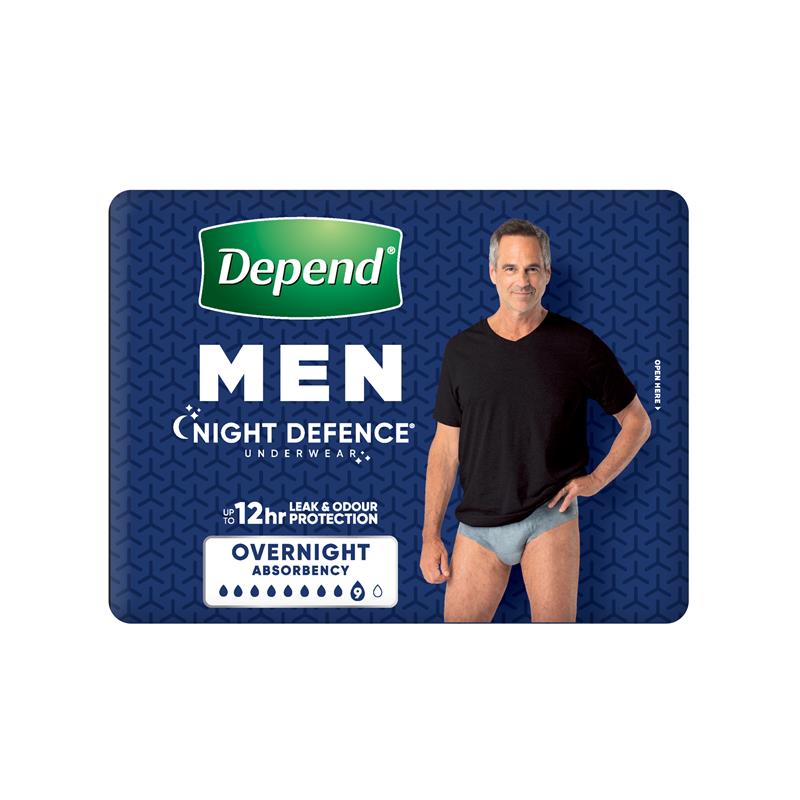 Depend Underwear Real Fit Night Defence Male Large 8 Pack
