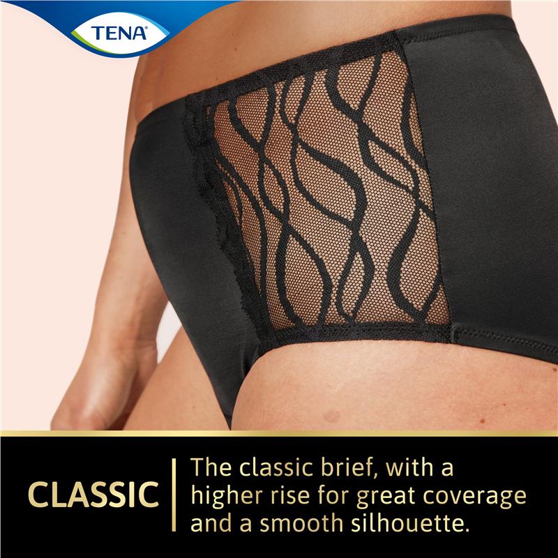 TENA Washable Absorbent Underwear Classic Noir Size 18-20
