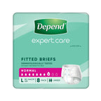 Depend Fitted Briefs Large 8 Pack