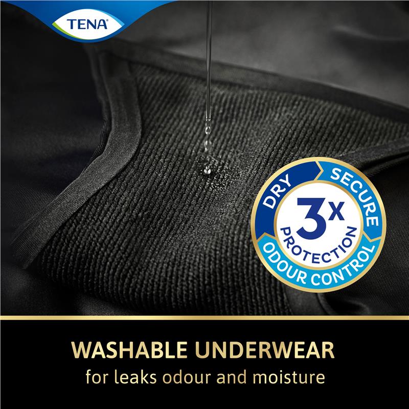 TENA Washable Absorbent Underwear Classic Noir Size 18-20