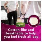 Depend Women Real Fit Underwear Medium 8 Pack