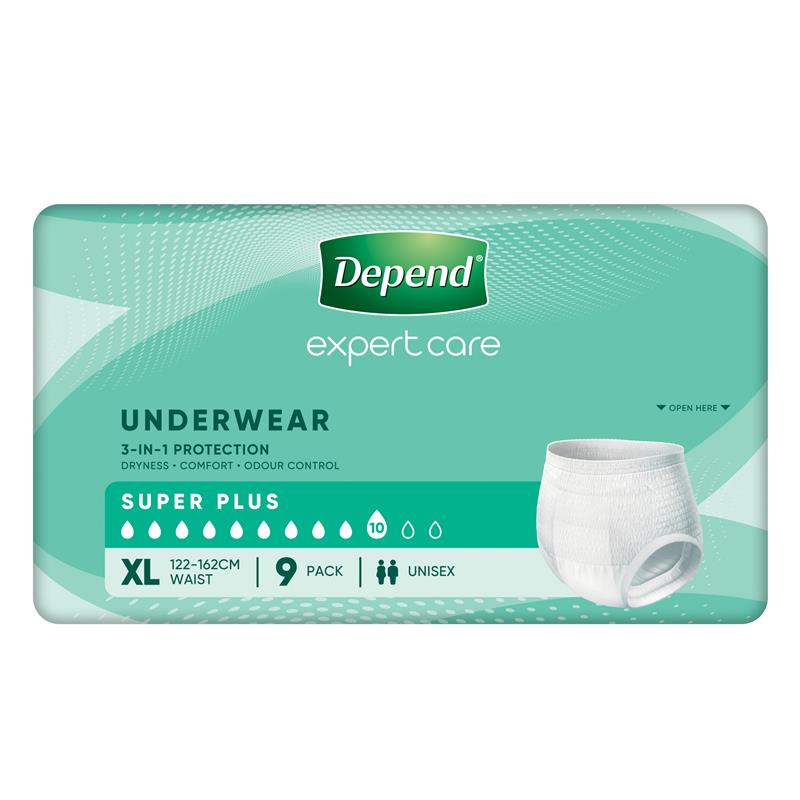 Depend Underwear Super Plus Extra Large 9 Pack