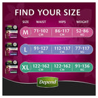 Depend Women Real Fit Underwear Large 8 Pack