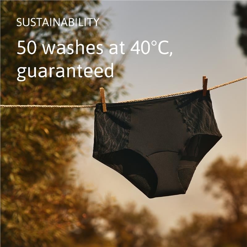 TENA Washable Absorbent Underwear Classic Noir Size 18-20