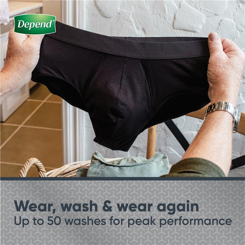 Depend Men Washable Incontinence Underwear Large