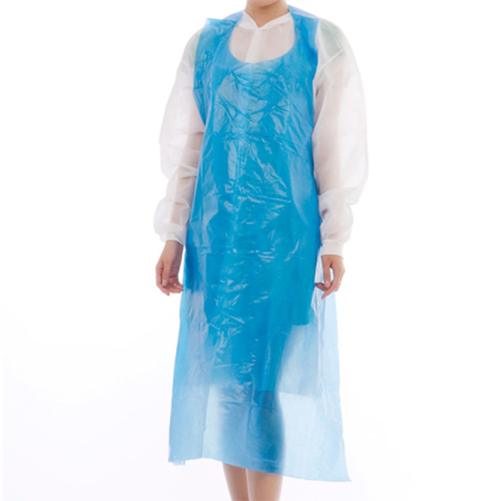 Disposable Waterproof PE Apron Blue CTN Of 500 1000