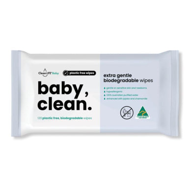 Baby Wipes Commercial Plastic Free Bulk Pack 120 CLS00091, Pack of 120