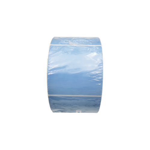 Blue Matt Blank Self Adhesive Label Rolls, 99x99mm, Carton of 9000pcs