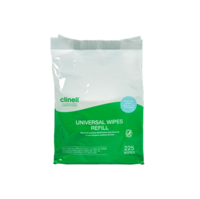 Clinell Universal Wipes Refill CWBUC225RAUS, Pack of 225