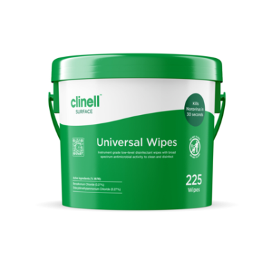 Clinell Universal Wipes Bucket (CWBUC225AUS), Tub of 225