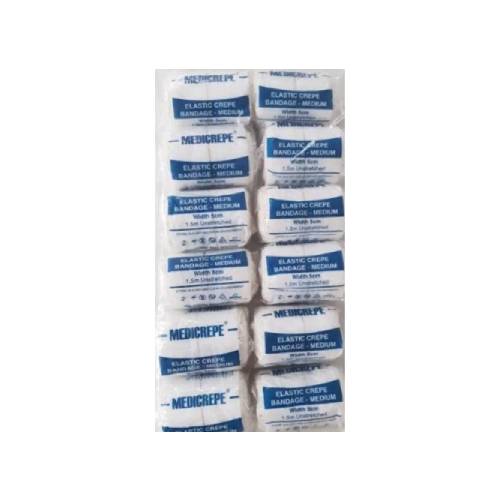 Crepe Bandage Medicrepe Elastic 5cm WB002, Pack of 12