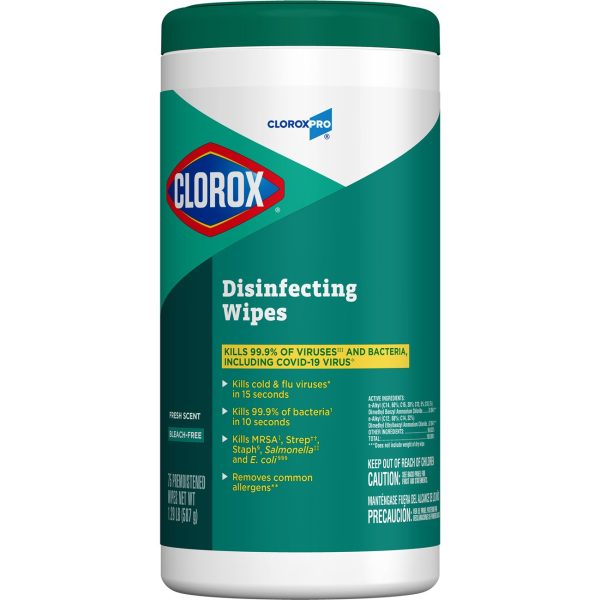 Clorox Disinfecting Wipes Fresh Scent, Pack of 75