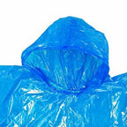 Disposable Blue PE Poncho Raincoat CTN Of 200