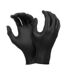Disposable Heavy Duty Nitrile Powder Free Gloves, Black, Carton of 1000