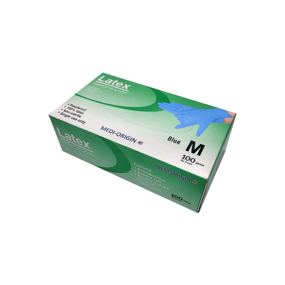 Disposable Lightly Powdered Latex Gloves, Carton of 1000
