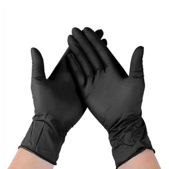 Disposable Nitrile Powder Free Gloves, Black, Carton of 1000