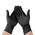 Disposable Nitrile Powder Free Gloves, Black, Carton of 1000