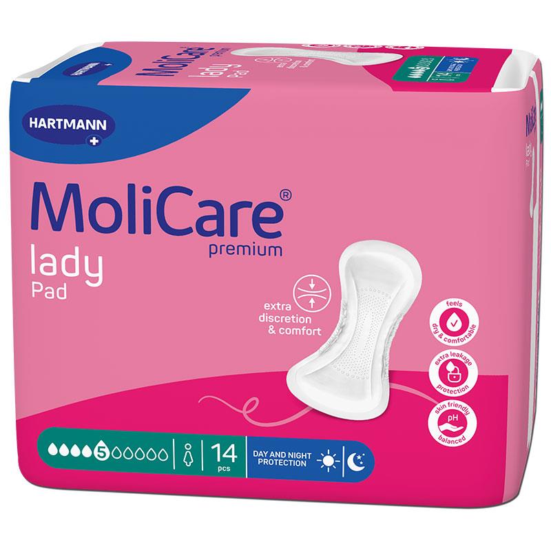 MoliCare Lady Premium 5 Drops Pad 14 Pack