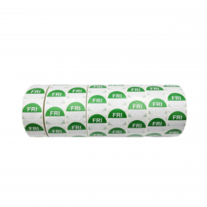 Friday Round Day Labels, 24mm, Pack of 8000pcs