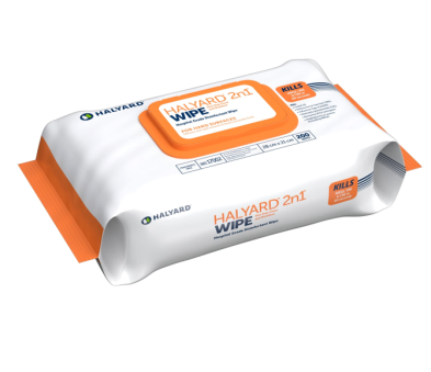 Halyard 2N1 Disinfectant Wipe Soft Pack 17002, Pack of 200