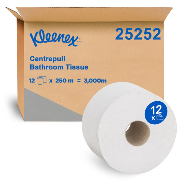 Kleenex Centre Pull Bathroom Tissue, Carton of 12
