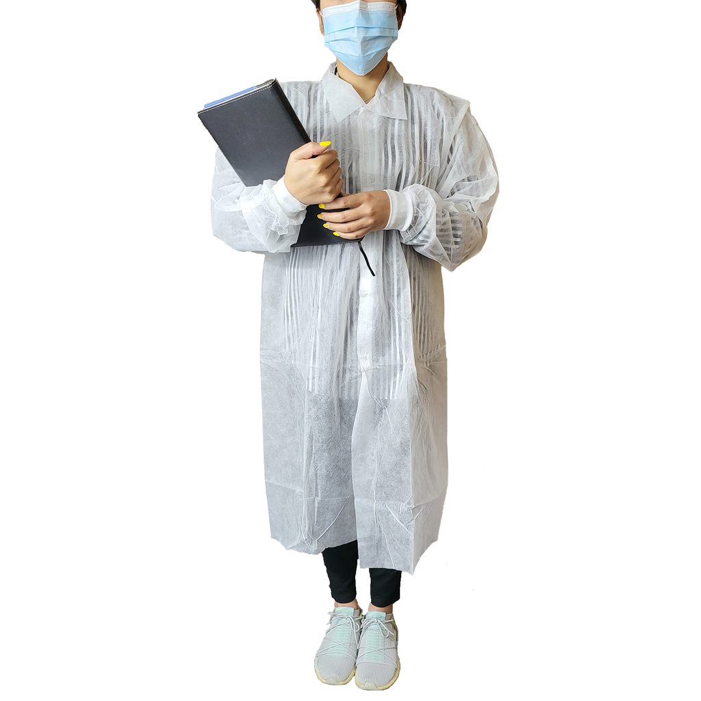 Disposable PPPE Isolation Gown 40gsm Blue CTN Of 100 2