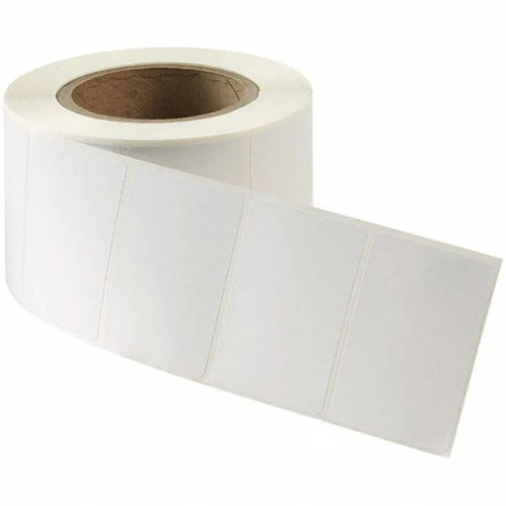 Matt White Blank Labels, 102mm x 73mm, Carton of 10000pcs, 76mm Core