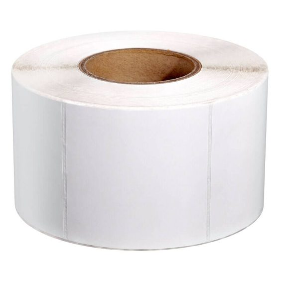 Matt White Blank Self Adhesive Label Rolls, 99x99mm, Carton of 9000pcs