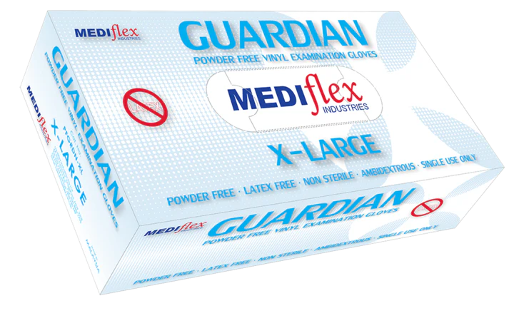 Mediflex Vinyl Powder Free Gloves — Extra Large