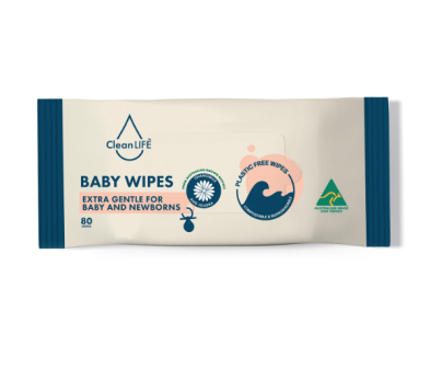 Plastic Free Baby Wipes CLS00067, Pack of 80