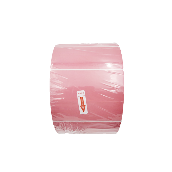 Pink Matt Blank Self Adhesive Label Rolls, 102x48mm, Carton of 12500pcs