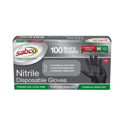 SABCO Black Nitrile Gloves