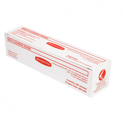 Swab Chlorhexidine BOX200, Box of 200